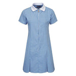 Girls Avon Gingham Premium Summer Dress Blue