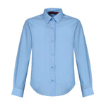 Girls Long Sleeve School Shirt - Twin Pack blue