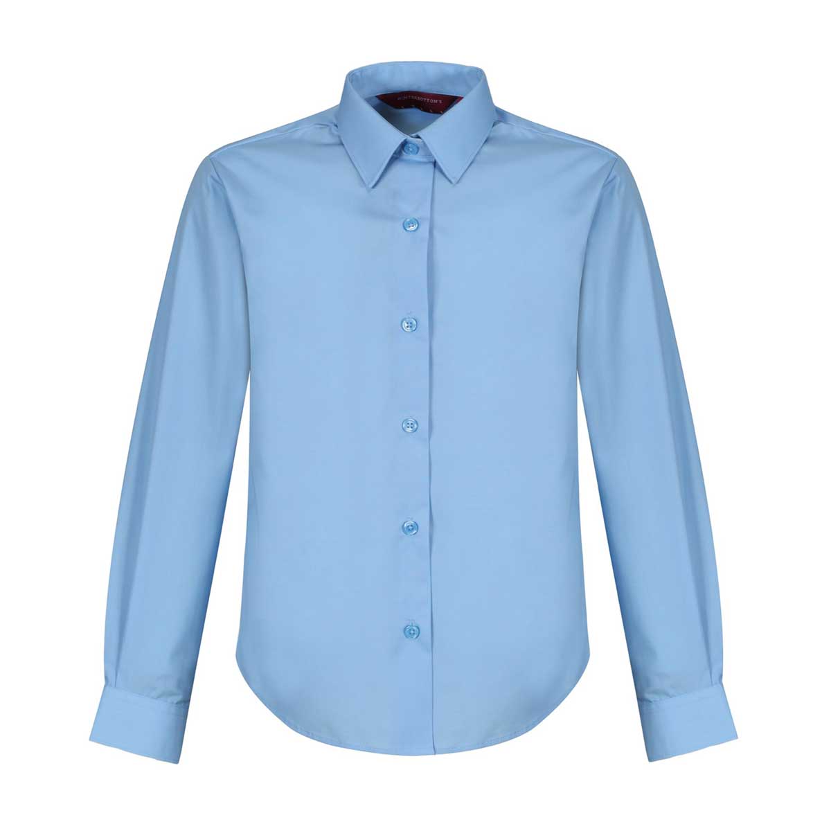 Girls Long Sleeve School Shirt - Twin Pack blue