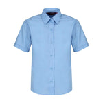 Girls Short Sleeve School Shirt - Twin Pack blue