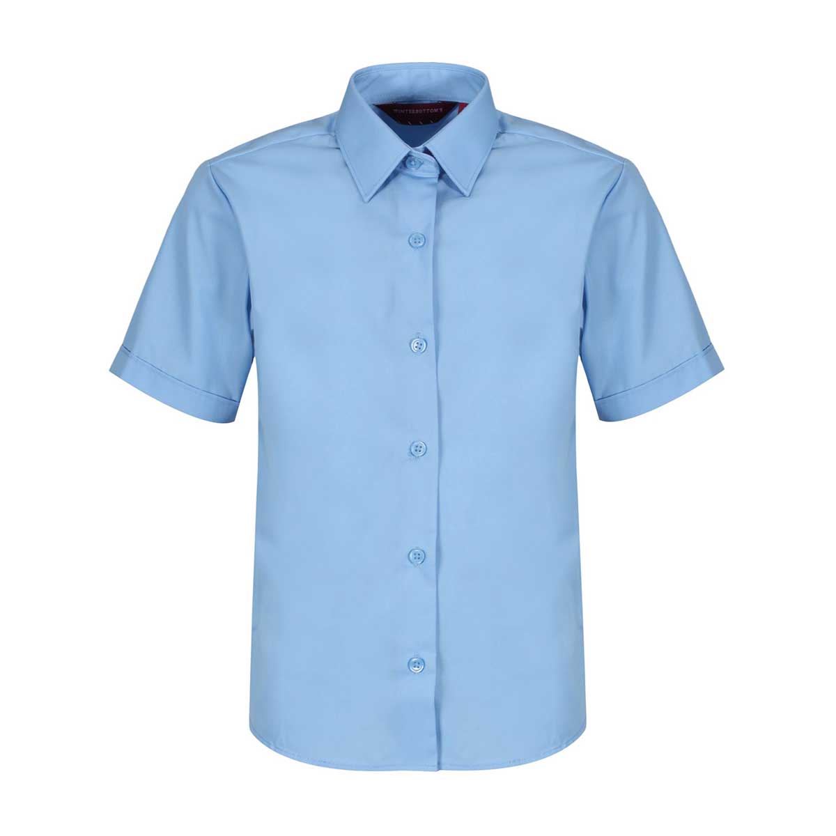 Girls Short Sleeve School Shirt - Twin Pack blue