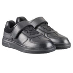 Upton Black Leather School Shoes