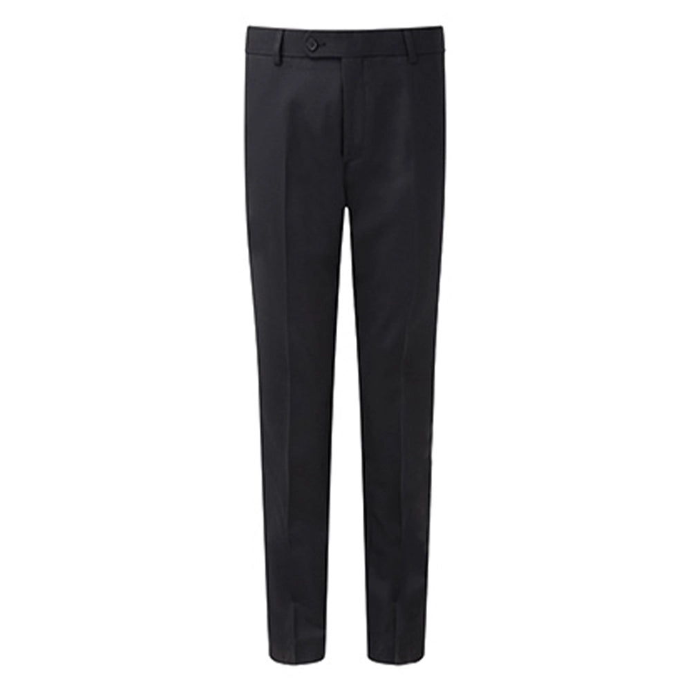 The David Luke Academia Boys Slim Leg Senior Trousers in Black.