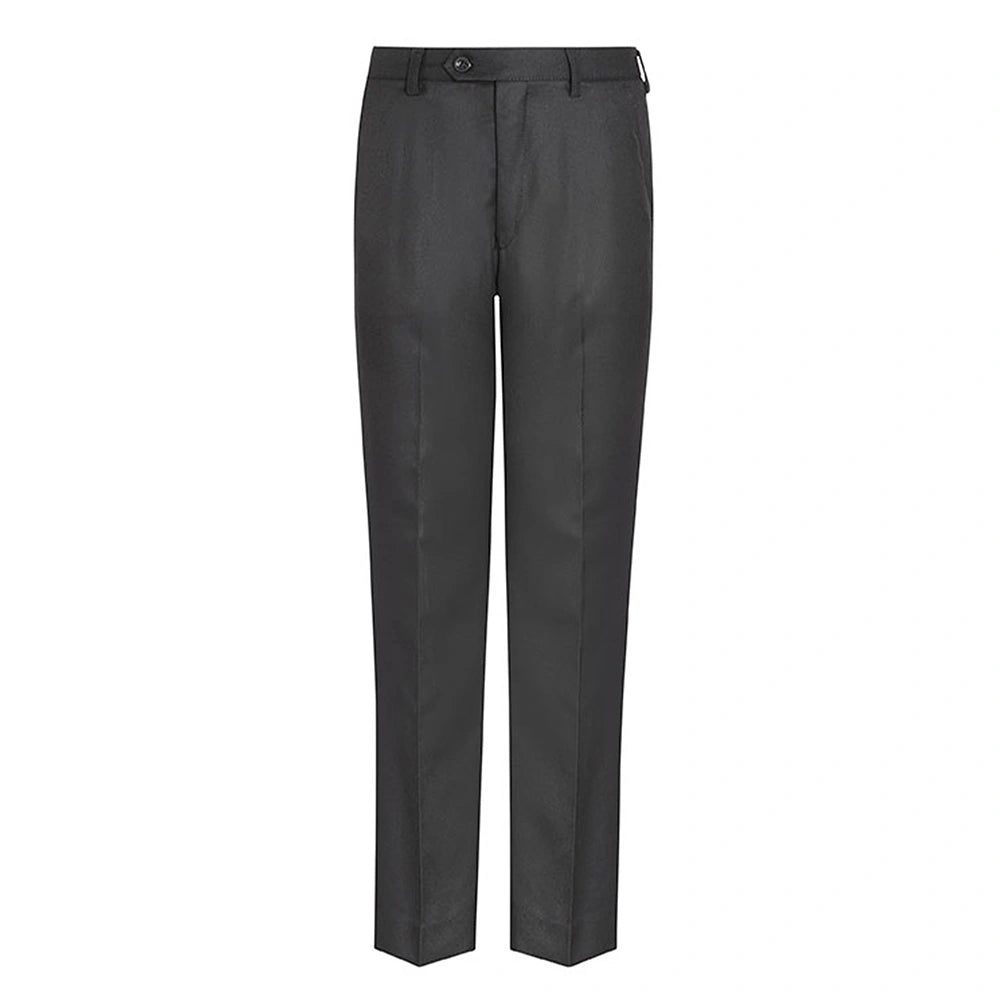The Regular Fit Elastic Back Senior Boy’s Trousers DL943 in Black.