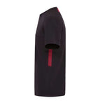 side view of iGen Sports Tech Tee Black/Maroon