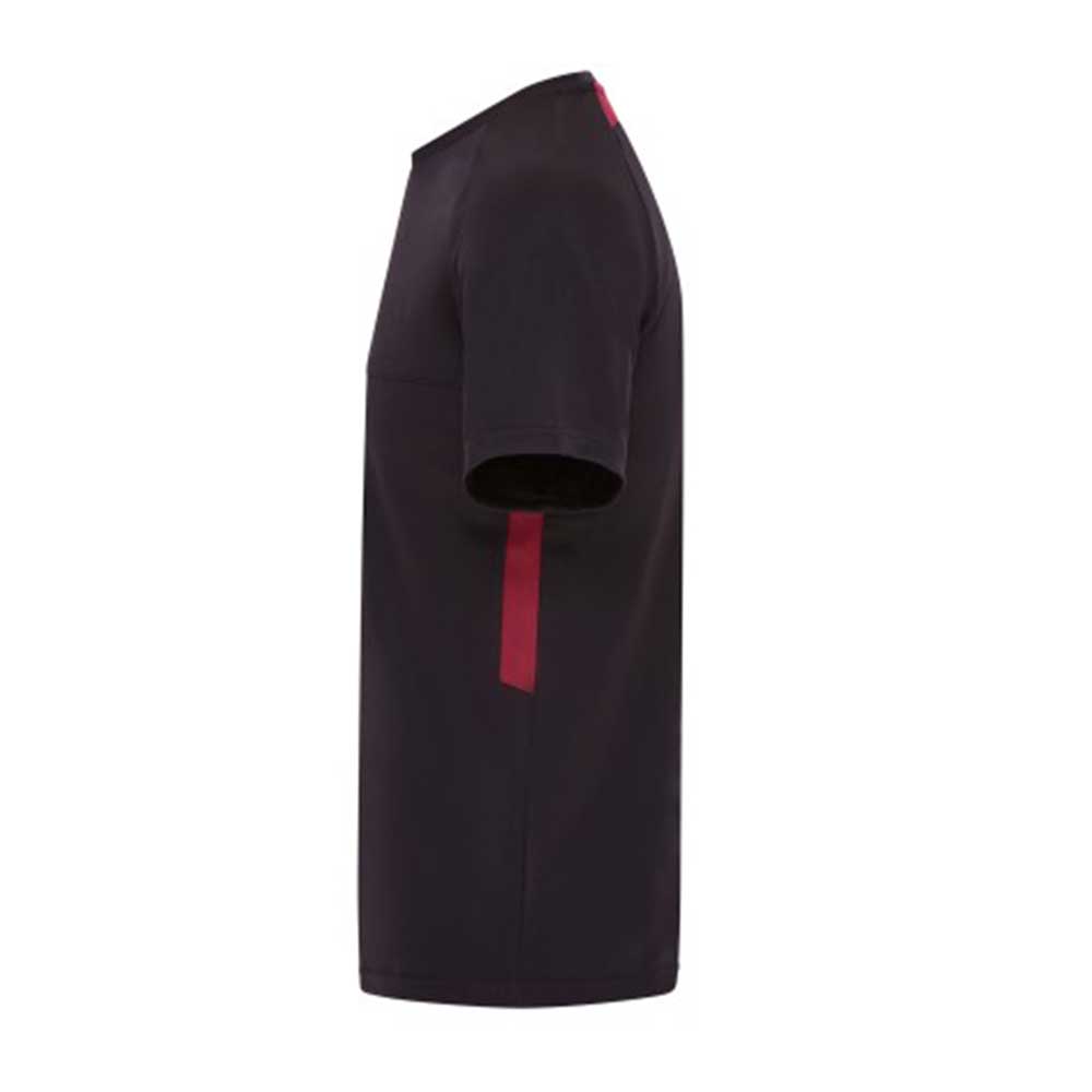 side view of iGen Sports Tech Tee Black/Maroon
