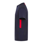 side view of iGen Sports Tech Tee Navy/Red
