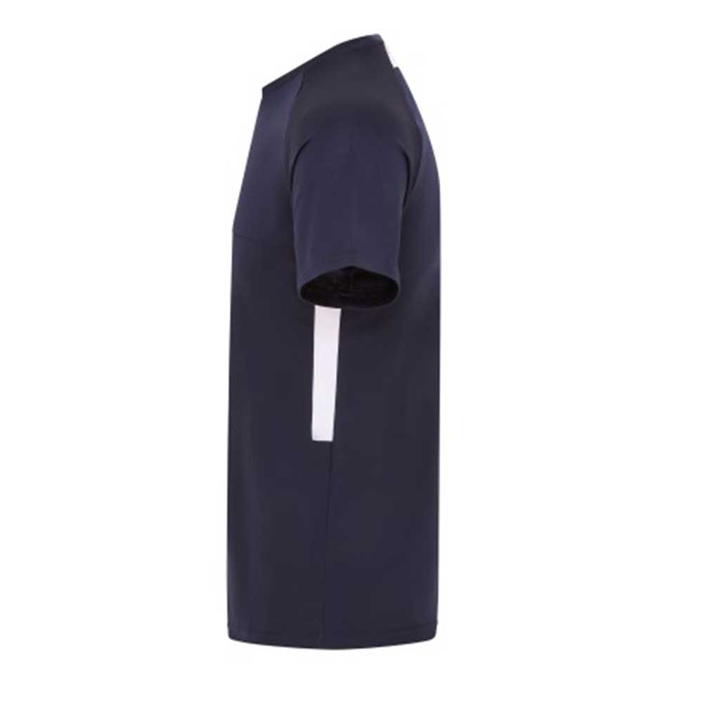 side view of iGen Sports Tech Tee Navy/White