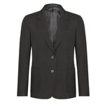 The David Luke Schoolwear Girls PV Hopsack Blazer in Black.