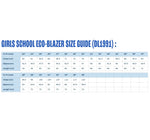 Girls School Eco Blazer Size Chart - David Luke Schoolwear