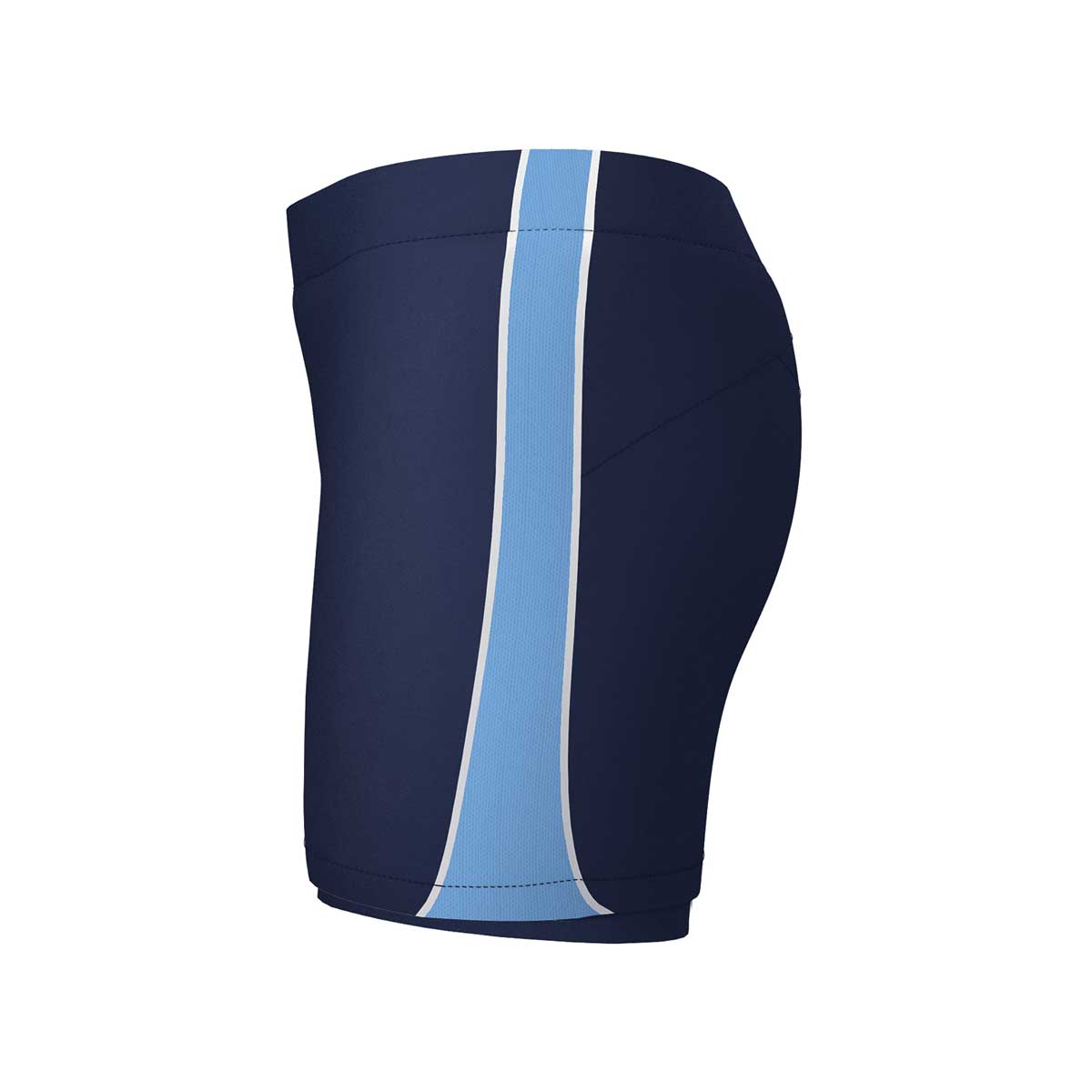 side view of iGen Female Sports Skorts Navy/Sky