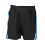 Front view of iGen Unisex Sports Shorts Black/Sky