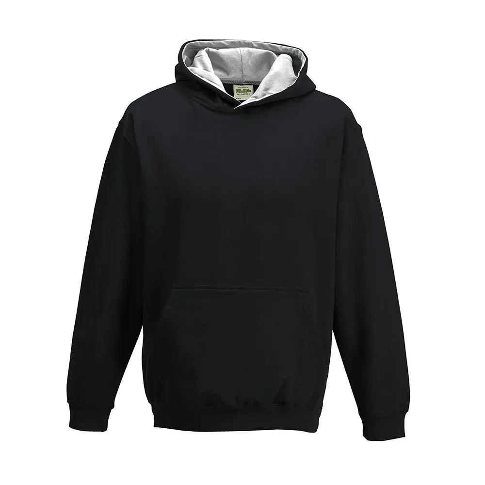 School Kids Varsity Hoodie Jet Black / Heather Grey