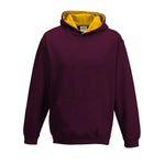 School Kids Varsity Hoodie Burgundy / Gold
