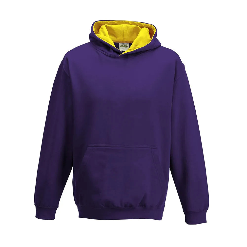 School Kids Varsity Hoodie Purple / Sun Yellow