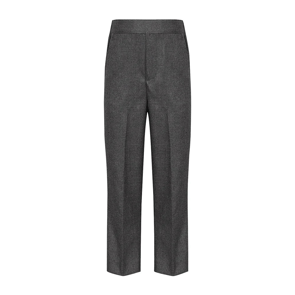 The David Luke Schoolwear Pull Up Junior Boy’s Trouser 939 in Grey.