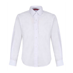 Girls Long Sleeve School Shirt - Twin Pack white