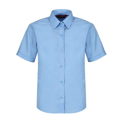 Girls Short Sleeve School Shirt - Twin Pack blue