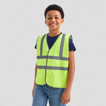 child wearing Uneek Childrens Hi Vis Waist Coat UC806