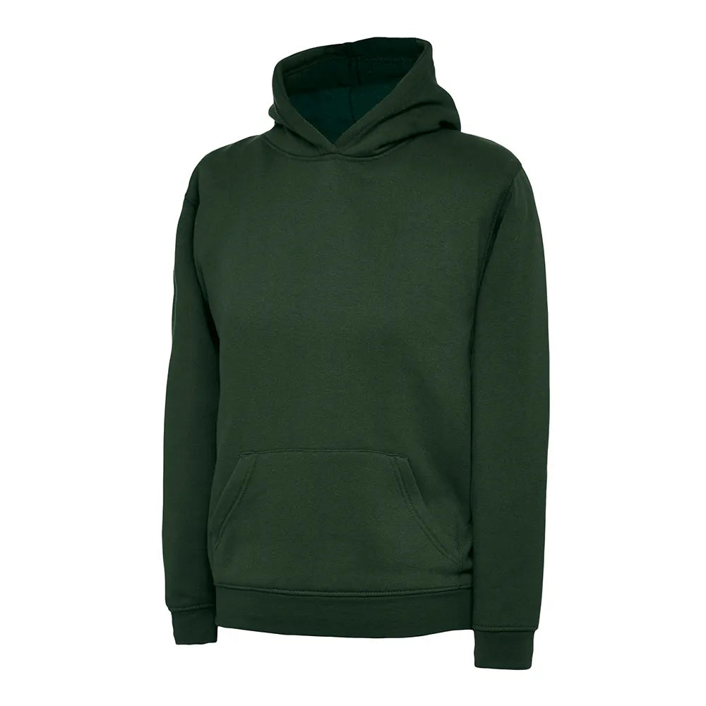 bottle green School Uniform Hooded Sweatshirt