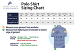 Sizing chart for the Little Leigh Primary School Polo Shirt